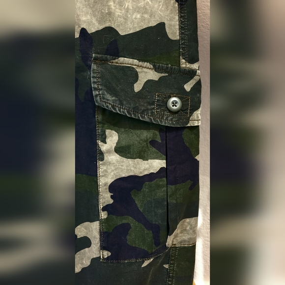 Free People Camo Utility Cargo Balloon Drawstring Pants 12 - Picture 3 of 6